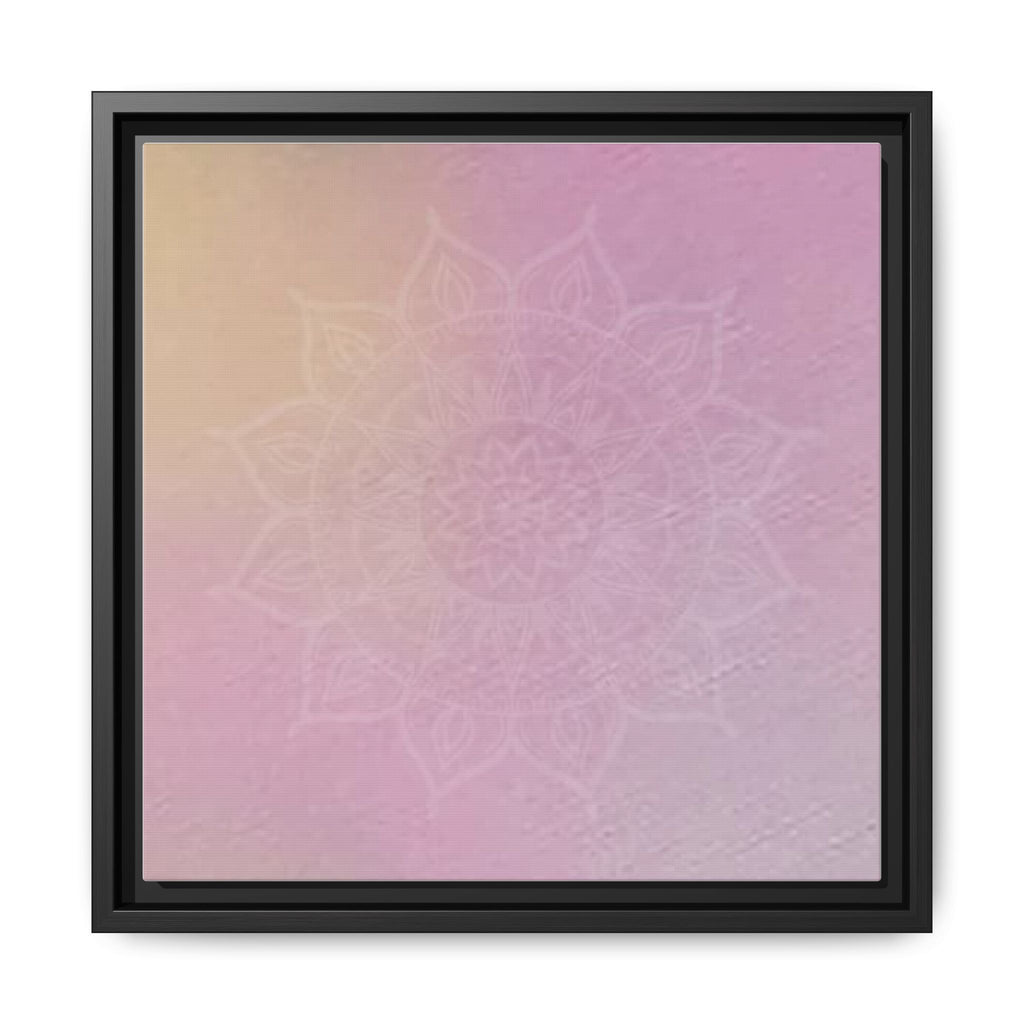 PASTEL MANDALA 8 Framed Matte Canvas Wall Art — Pastel Mandala Print