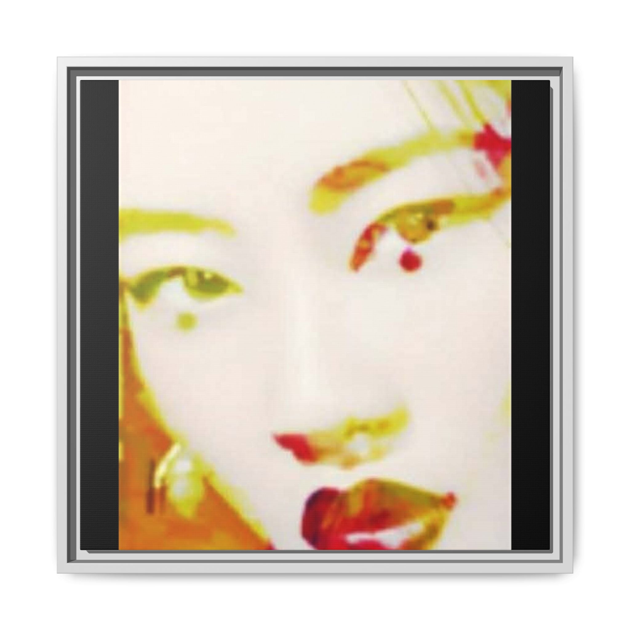 GOGO Framed Matte Canvas Art – Multi‑Color Pop Portrait