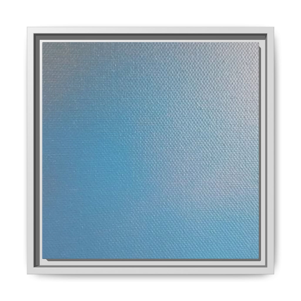 AZUL Framed Matte Canvas Wall Art — Soft Blue Gradient Minimalist Print