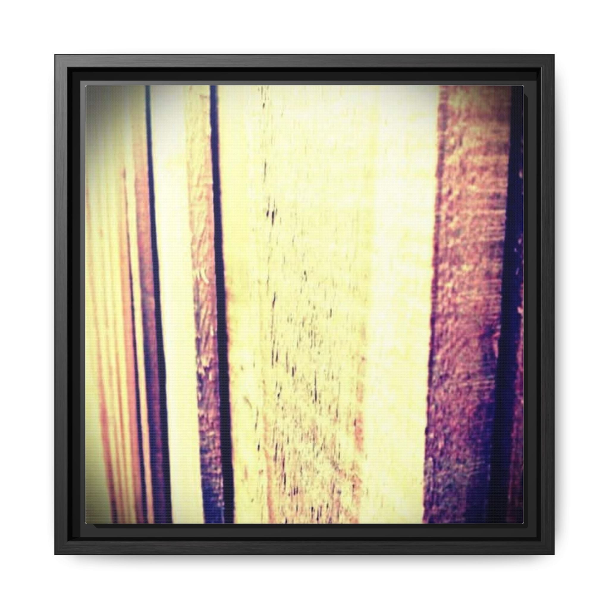 Framed Matte Canvas Wall Art — Vintage Wood Plank Abstract