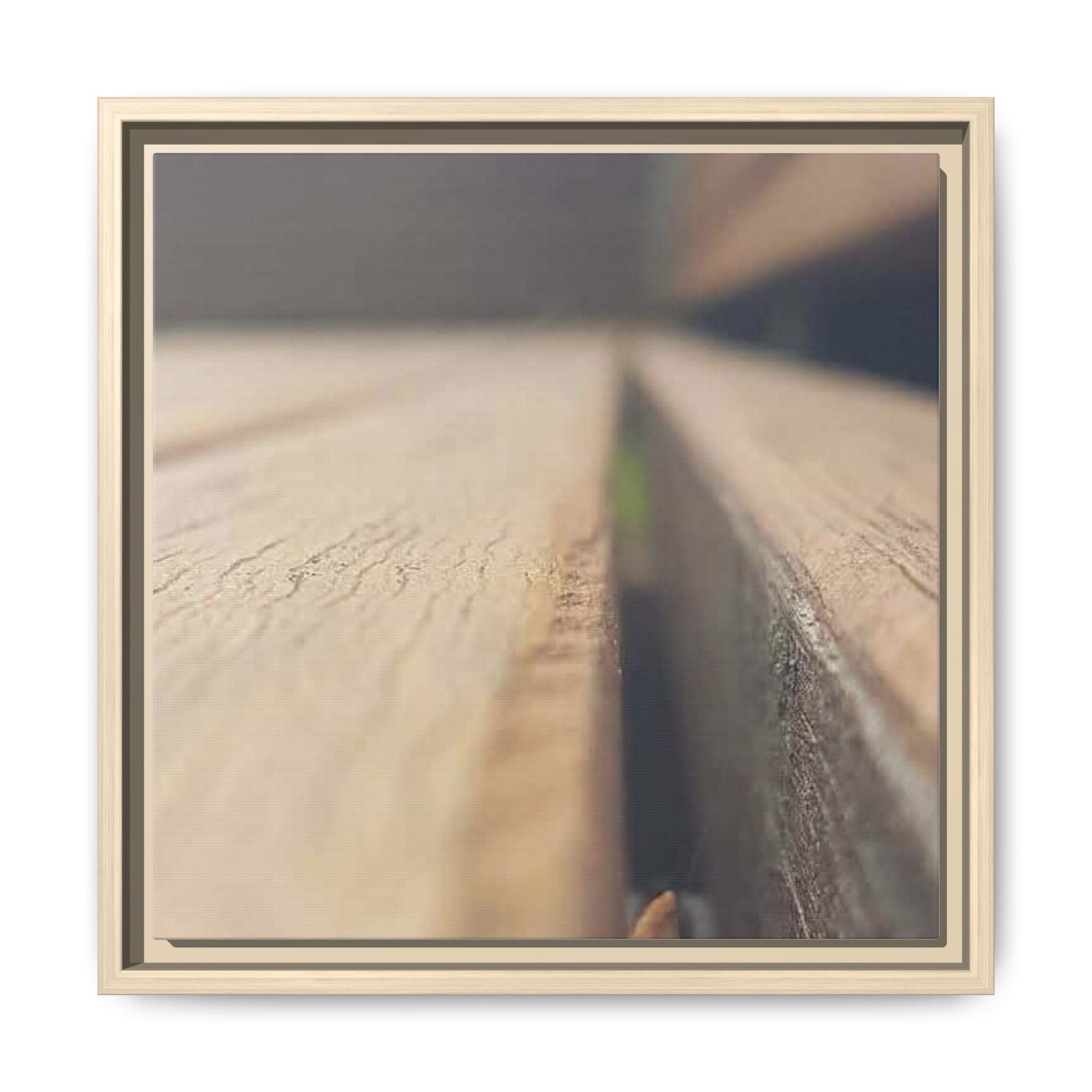 Framed Matte Canvas Print – Abstract Wood Close-Up Photography